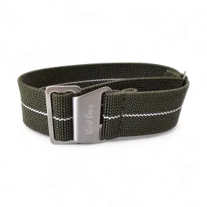 Elastic Nylon Marine Nationale Watch Strap Band 20 22 mm Green White