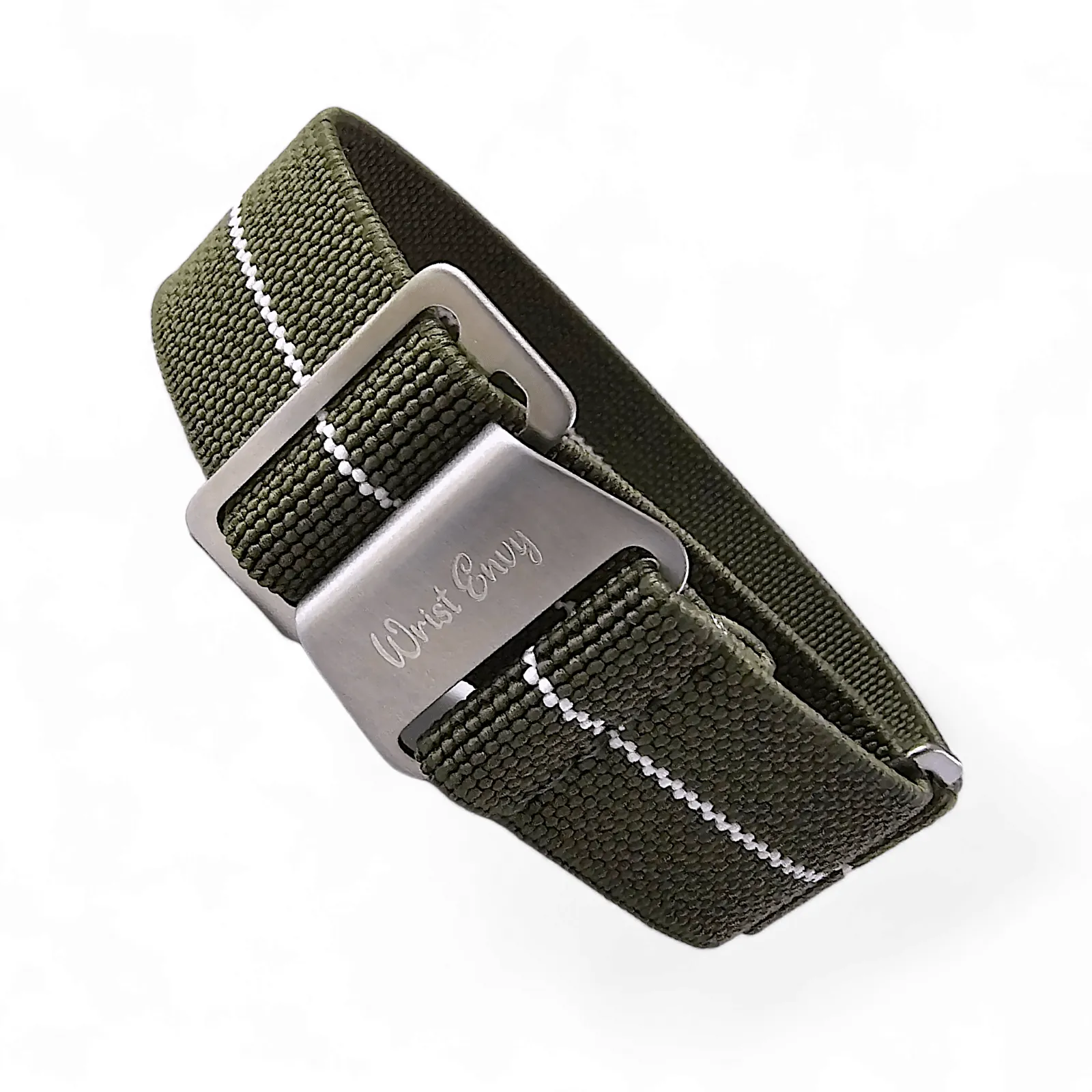 Elastic Nylon Marine Nationale Watch Strap Band 20 22 mm Green White