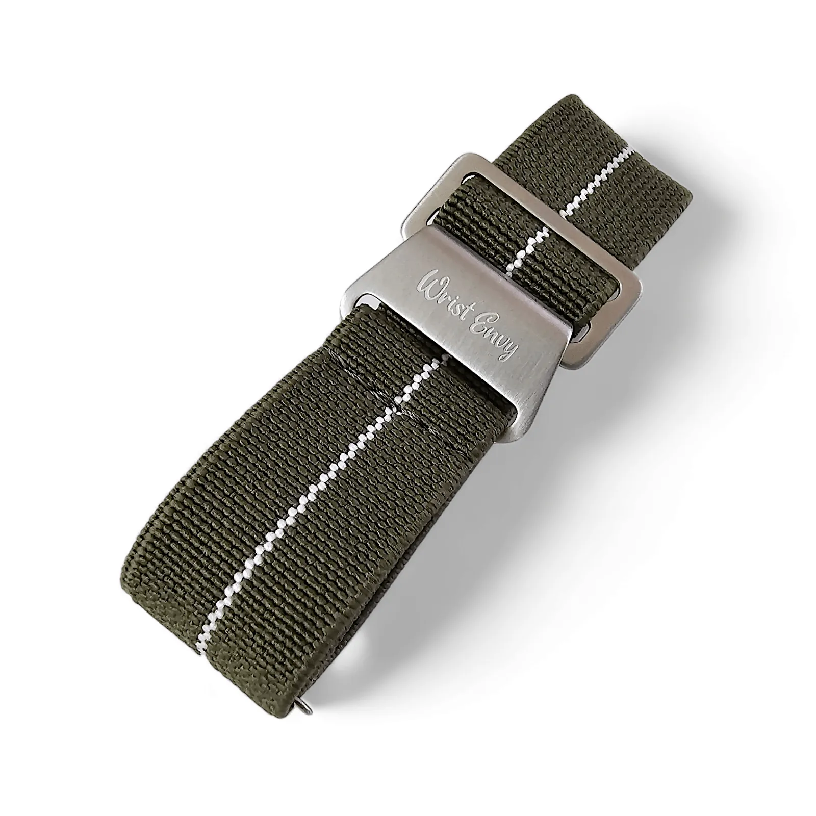 Elastic Nylon Marine Nationale Watch Strap Band 20 22 mm Green White