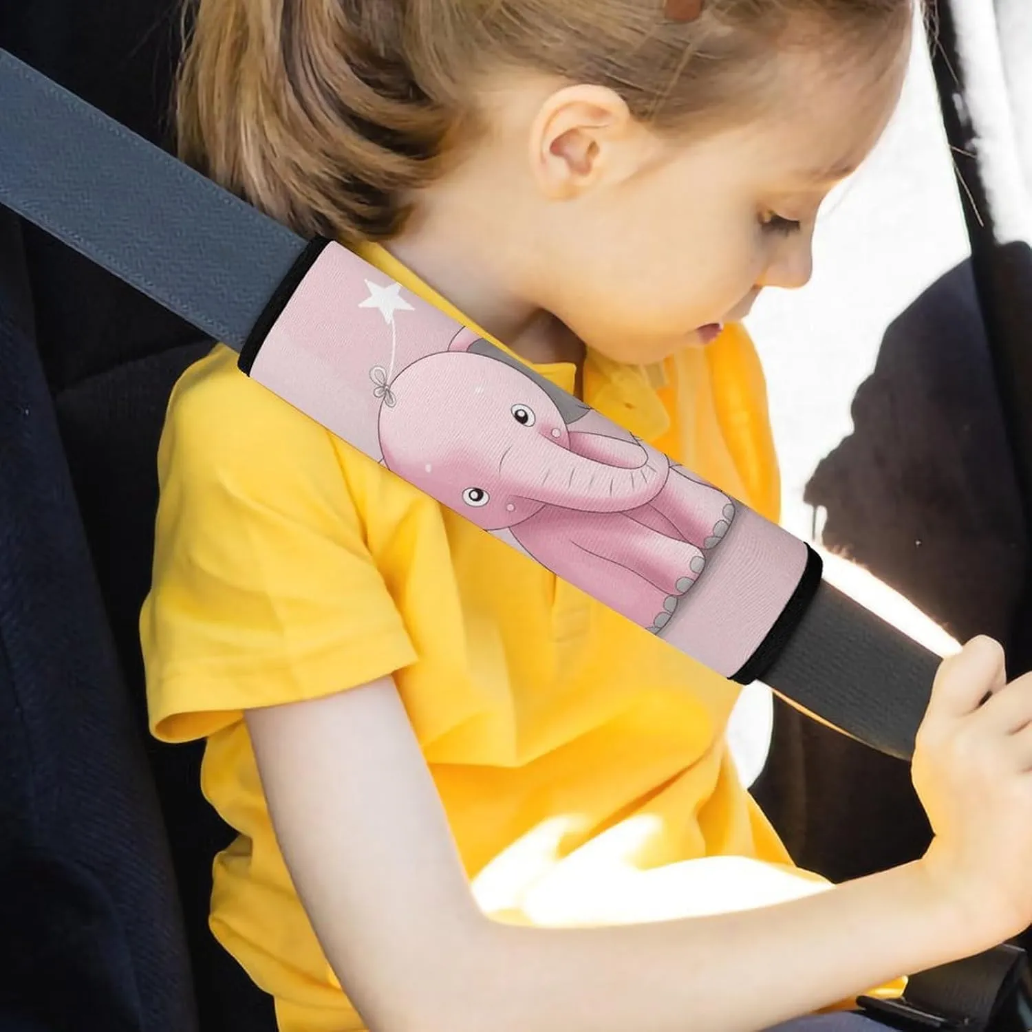 Elephant Auto Seat Belt Cover 1PCS Universal Car Seat Belt Shoulder Protector Pad, Protect Your Shoulders and Neck for Car Seat Belt, Shoulder Bag, Backpack