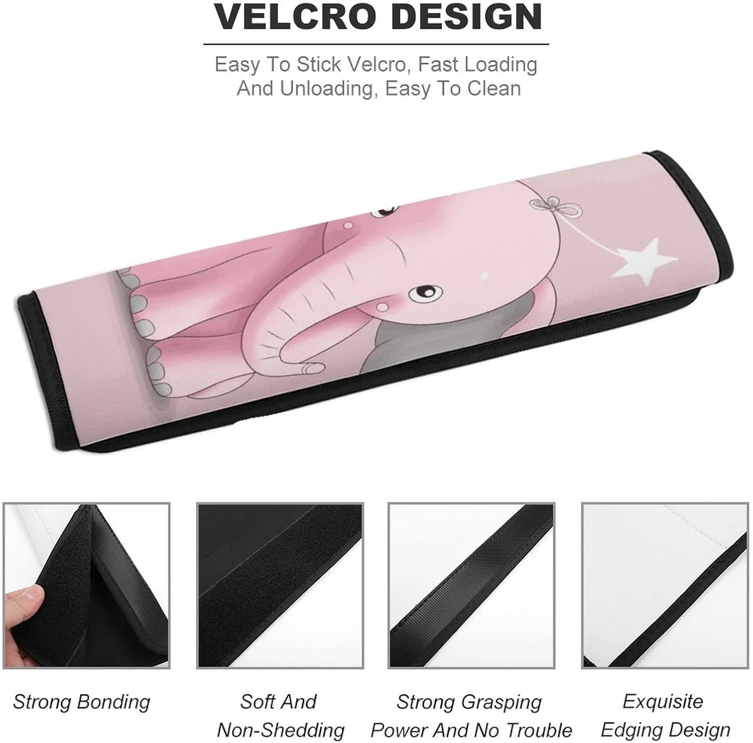 Elephant Auto Seat Belt Cover 1PCS Universal Car Seat Belt Shoulder Protector Pad, Protect Your Shoulders and Neck for Car Seat Belt, Shoulder Bag, Backpack