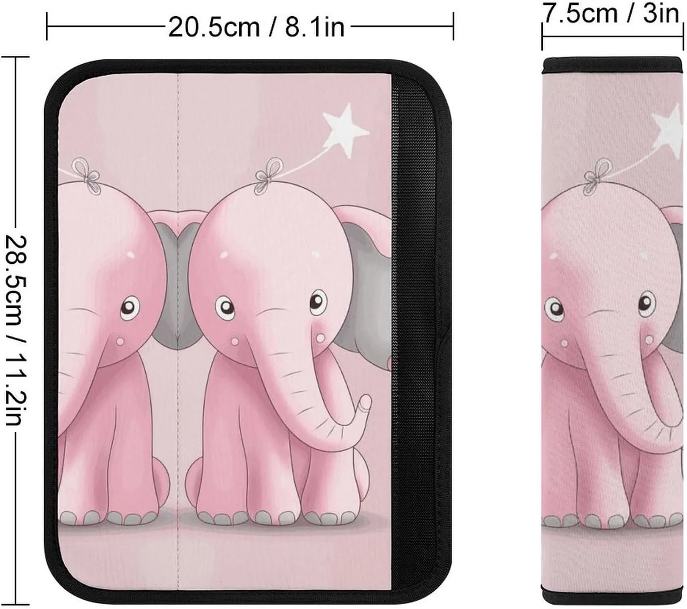 Elephant Auto Seat Belt Cover 1PCS Universal Car Seat Belt Shoulder Protector Pad, Protect Your Shoulders and Neck for Car Seat Belt, Shoulder Bag, Backpack