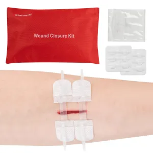 Emergency Wound Closure Kit for Lacerations, 6pcs with Dresssings, First Aid Zip Stitch Bandage Devicefor Cut Care, Skin Closures, Outdoor Survival, Trauma Care, Medical Emergency Preparedness Supplies