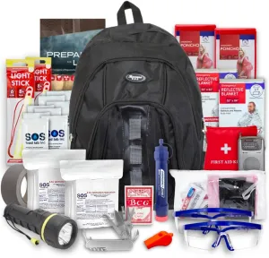Essentials Complete Deluxe Survival Kit 2 & 4 Person | Bug-Out-Bag | Emergency Go Bag Kit for Wildfires, Hurricanes, and Other Natural Disasters
