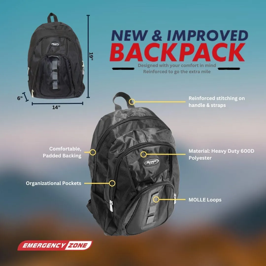 Essentials Complete Deluxe Survival Kit 2 & 4 Person | Bug-Out-Bag | Emergency Go Bag Kit for Wildfires, Hurricanes, and Other Natural Disasters