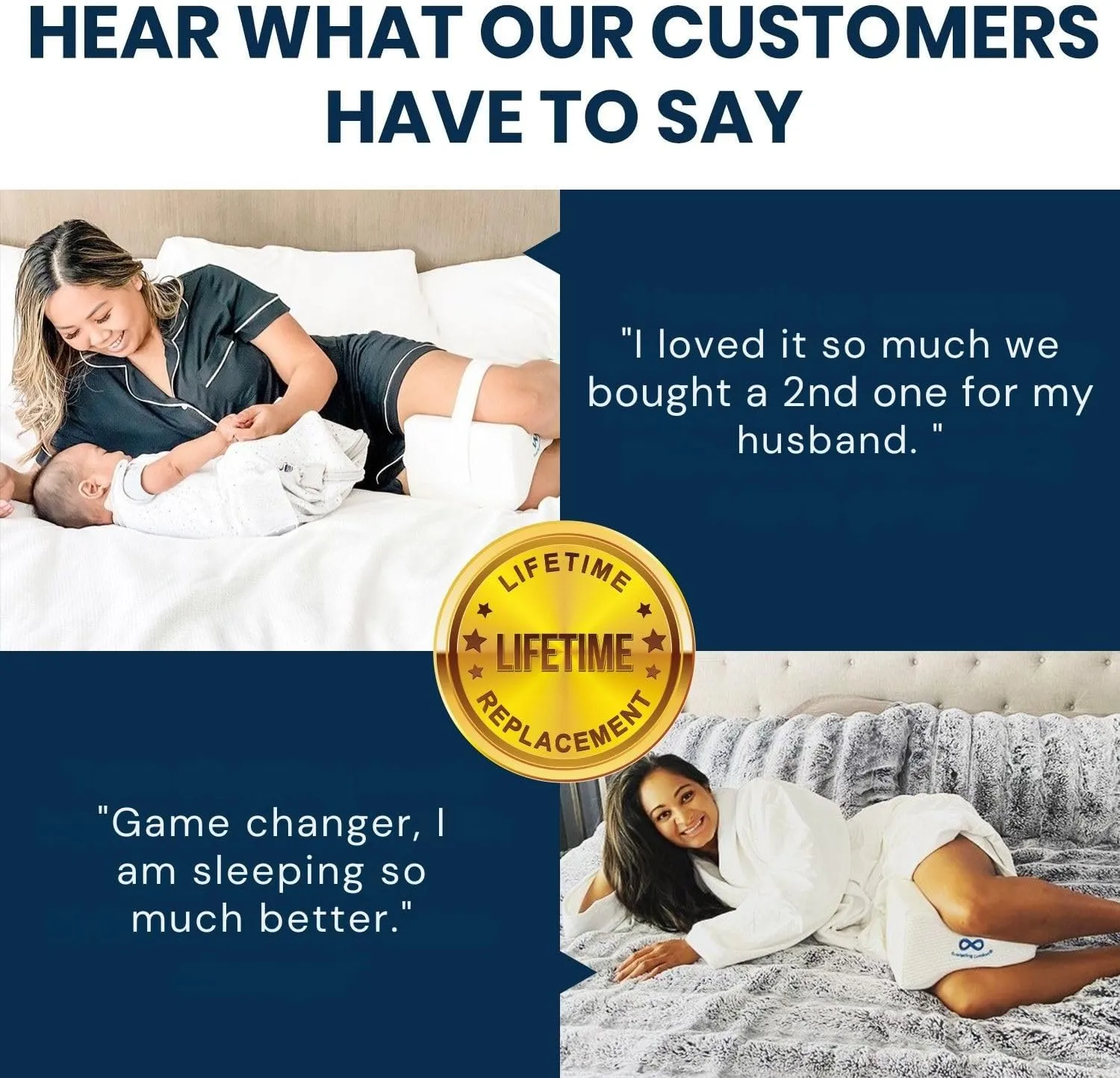 Everlasting Comfort Memory Foam Leg & Knee Pillow for Side Sleepers - FSA/HSA Eligible Sciatica Pain Relief Leg Pillow for Side Sleeping - Adjustable Strap