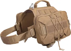 EXCELLENT ELITE SPANKER Dog Pack Hound Dog Saddle Bag Backpack for Travel Camping Hiking Medium & Large Dog with 2 Capacious Side Pockets(COB-L)