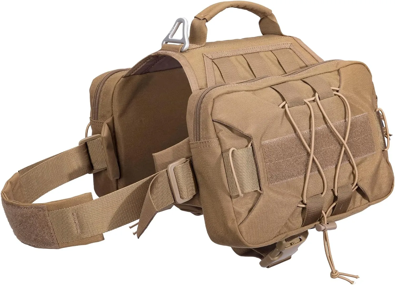 EXCELLENT ELITE SPANKER Dog Pack Hound Dog Saddle Bag Backpack for Travel Camping Hiking Medium & Large Dog with 2 Capacious Side Pockets(COB-L)