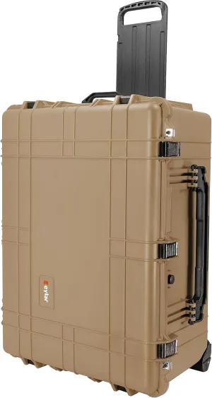 Eylar 31.5" X-Large Protective Roller Hard Case for Cameras, Drones, Tools, and AV Equipment with IP67 Waterproof, Shock Resistant, and Customizable Foam Inserts (Tan FDE)