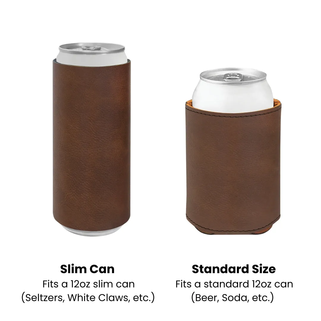 Faux Leather Beverage Holders - Emotional Support Drink