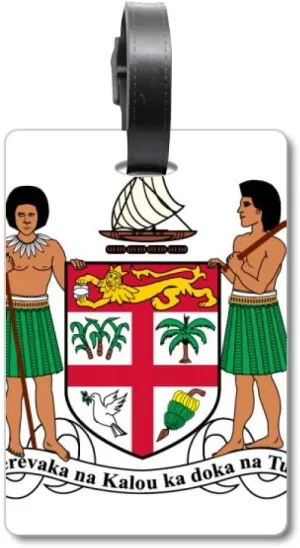 Fijil Oceania National Emblem Suitcase Bag Tag Luggage Card Hanging Scutcheon Label