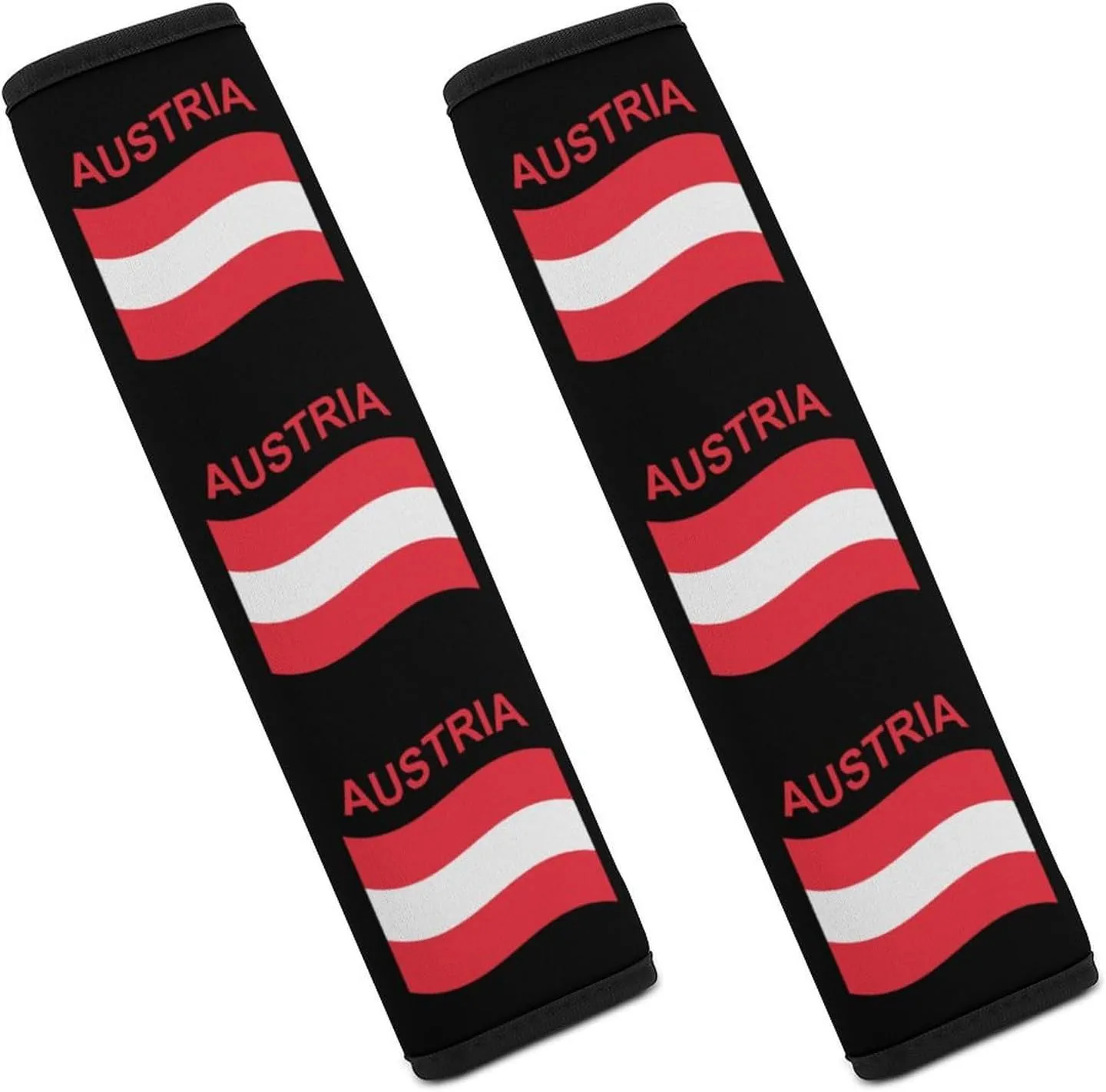 Flag of Austria Fashion Car Seat Belt Cover Pad for Shoulder Bag Camera Soft Comfort Accessories 2PCS