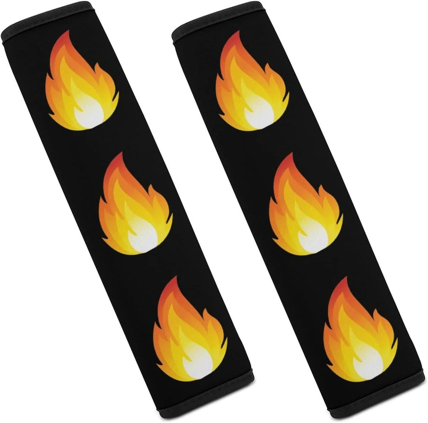 Flaming Fire Fashion Car Seat Belt Cover Pad for Shoulder Bag Camera Soft Comfort Accessories 2PCS