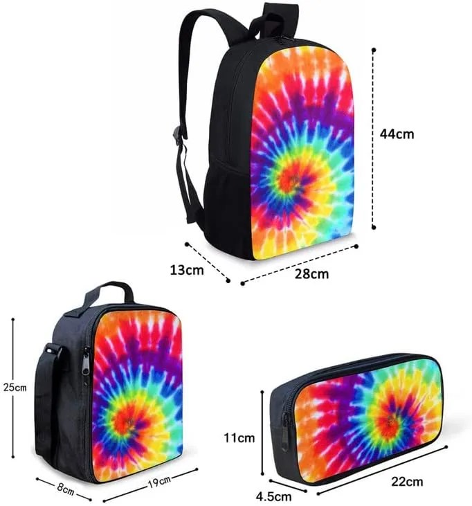 Flower Retro Painting Flower Retro School Backpack for Girls Cute Kids Floral Sketch Lunch Boxes and Pencil Case 3-Pieces School Pencil Cases Schoolbag Set for Teens