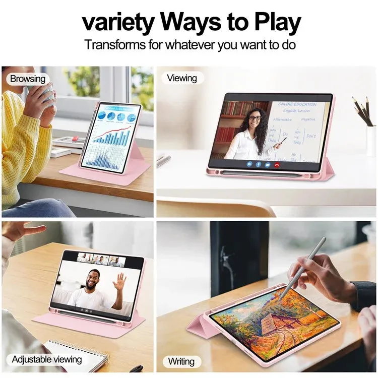 For Honor Pad X8a Case 360° Rotary Stand PU Leather Acrylic Tablet Cover (Without Keyboard)