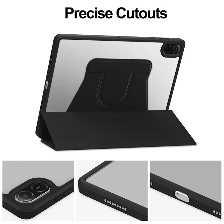 For Honor Pad X8a Case 360° Rotary Stand PU Leather Acrylic Tablet Cover (Without Keyboard)