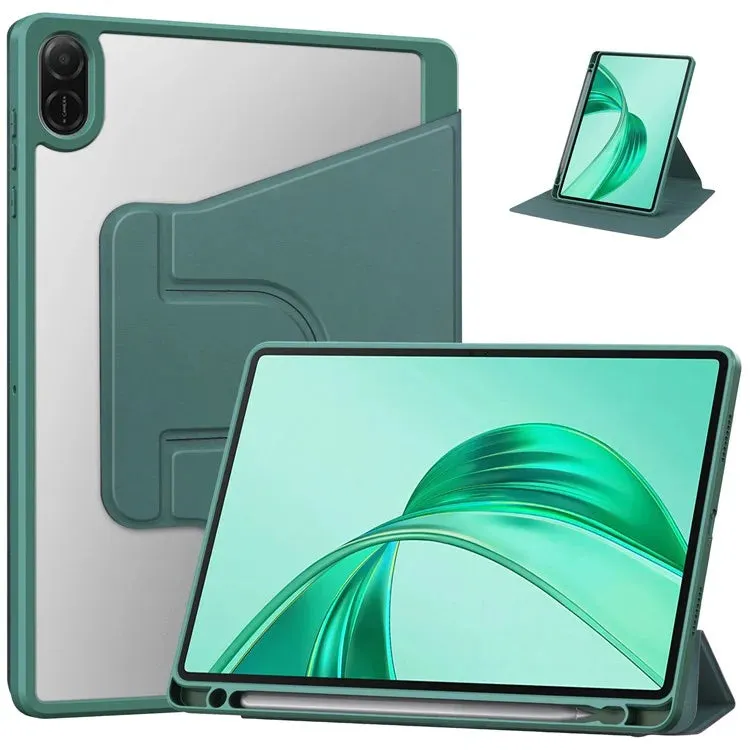For Honor Pad X8a Case 360° Rotary Stand PU Leather Acrylic Tablet Cover (Without Keyboard)