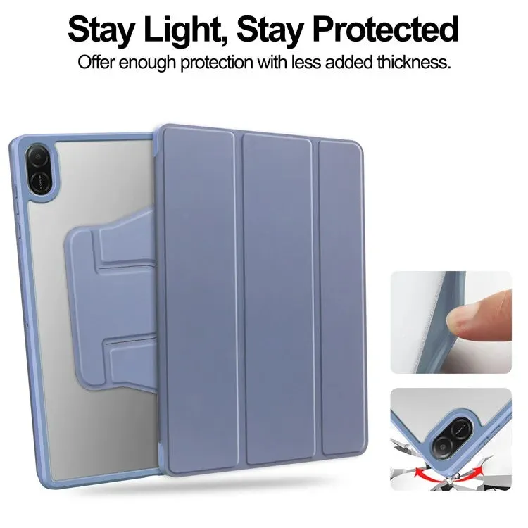 For Honor Pad X8a Case 360° Rotary Stand PU Leather Acrylic Tablet Cover (Without Keyboard)