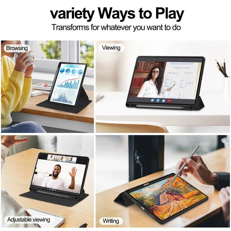 For Honor Pad X8a Case 360° Rotary Stand PU Leather Acrylic Tablet Cover (Without Keyboard)