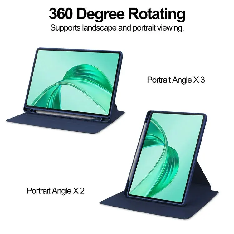 For Honor Pad X8a Case 360° Rotary Stand PU Leather Acrylic Tablet Cover (Without Keyboard)