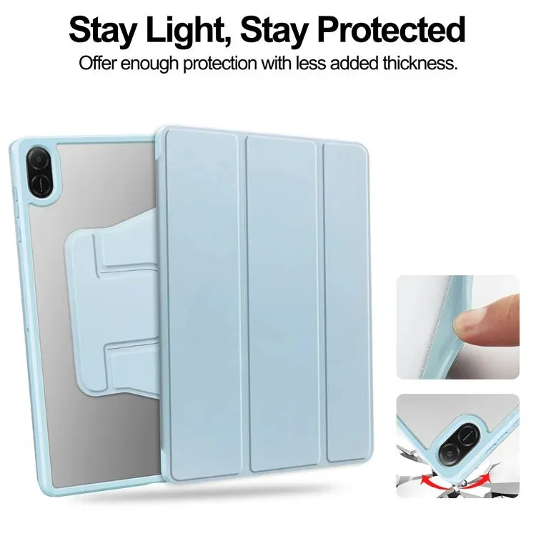 For Honor Pad X8a Case 360° Rotary Stand PU Leather Acrylic Tablet Cover (Without Keyboard)