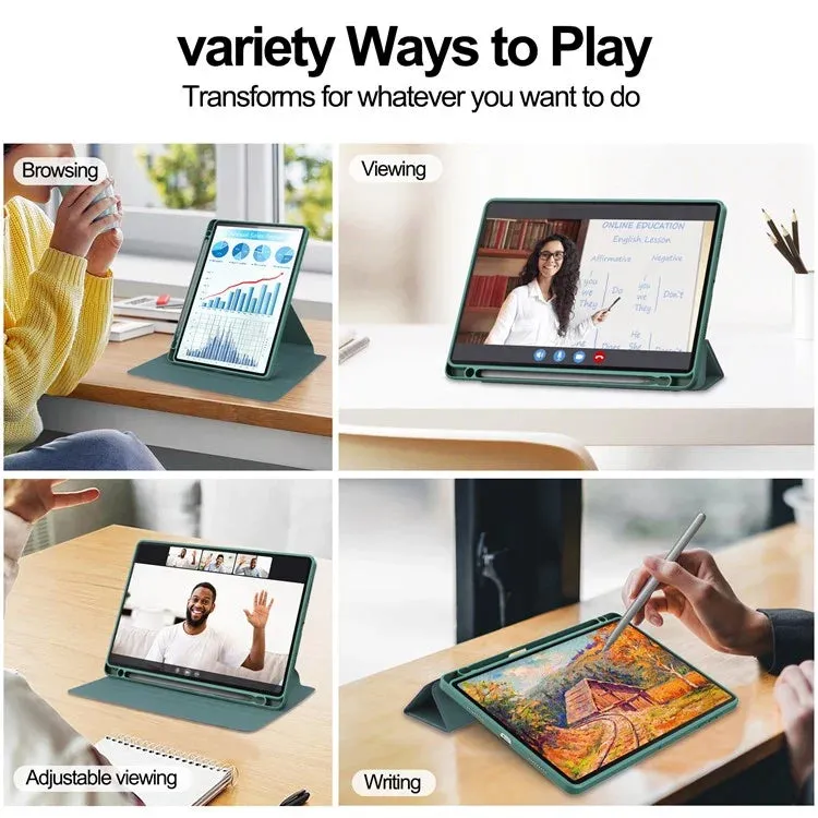 For Honor Pad X8a Case 360° Rotary Stand PU Leather Acrylic Tablet Cover (Without Keyboard)