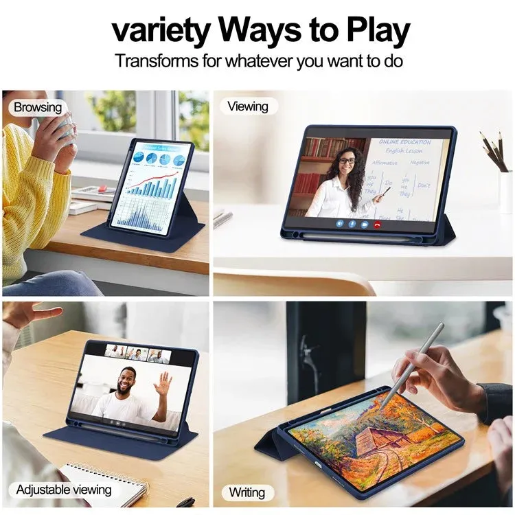 For Honor Pad X8a Case 360° Rotary Stand PU Leather Acrylic Tablet Cover (Without Keyboard)