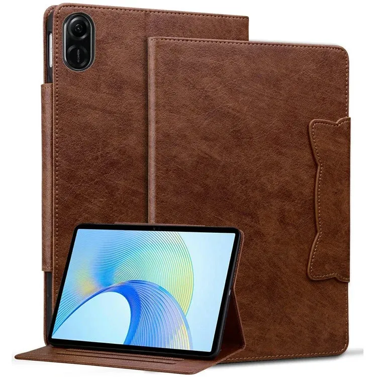 For Honor Pad X8a Case Cat Buckle Closure Leather Protective Stand Cover