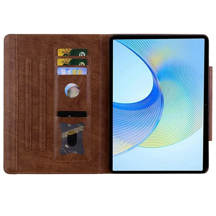 For Honor Pad X8a Case Cat Buckle Closure Leather Protective Stand Cover