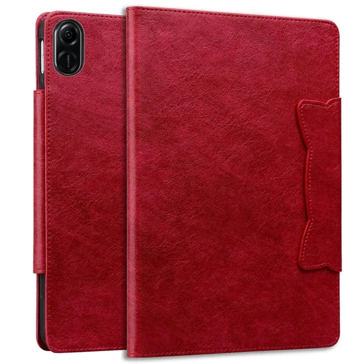 For Honor Pad X8a Case Cat Buckle Closure Leather Protective Stand Cover