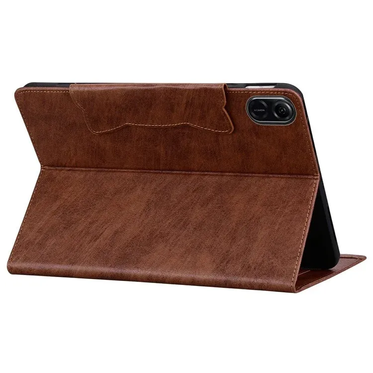 For Honor Pad X8a Case Cat Buckle Closure Leather Protective Stand Cover