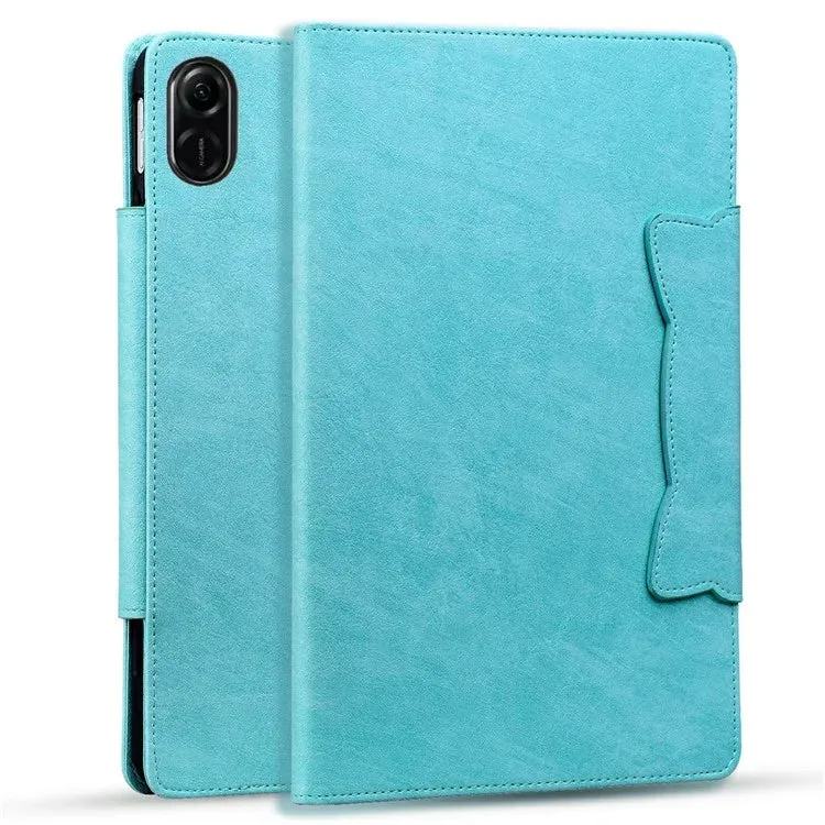 For Honor Pad X8a Case Cat Buckle Closure Leather Protective Stand Cover