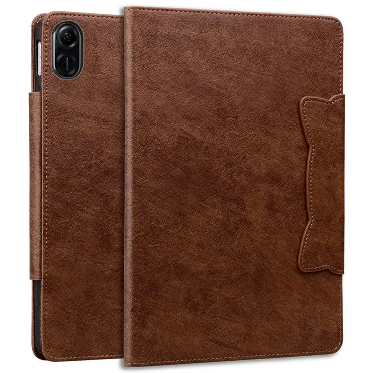 For Honor Pad X8a Case Cat Buckle Closure Leather Protective Stand Cover