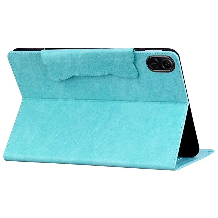 For Honor Pad X8a Case Cat Buckle Closure Leather Protective Stand Cover