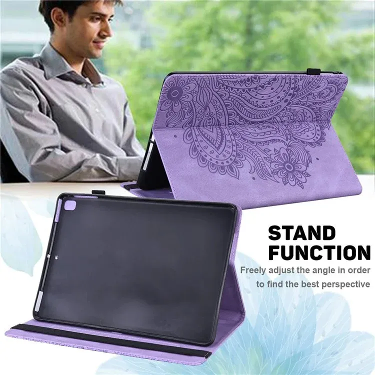 For Honor Pad X8a Case Peacock Flower Pattern Card Holder Leather Tablet Cover