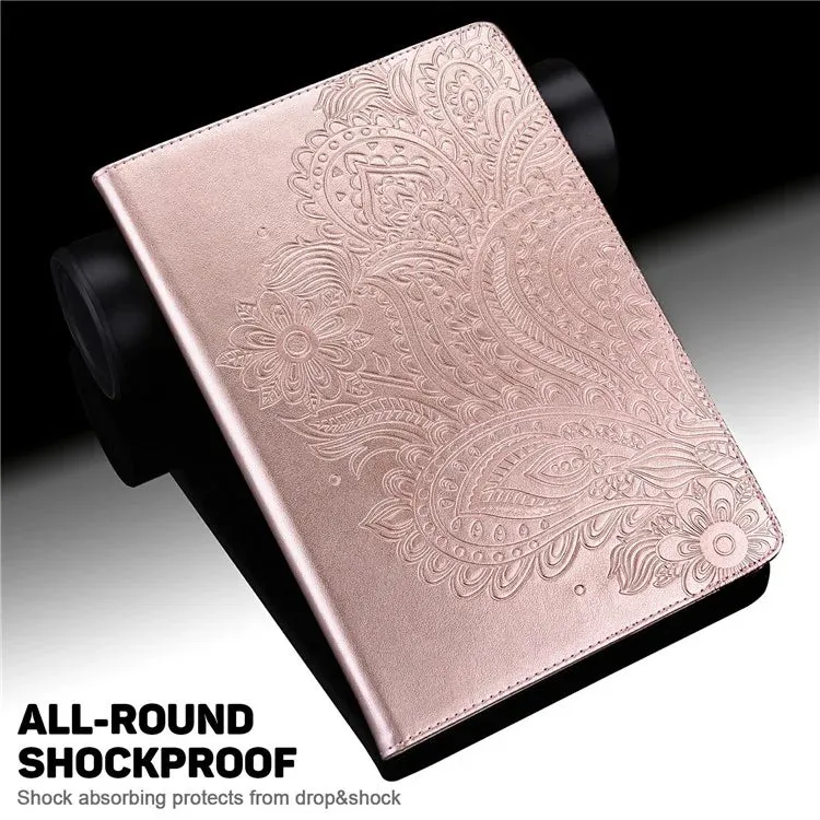 For Honor Pad X8a Case Peacock Flower Pattern Card Holder Leather Tablet Cover
