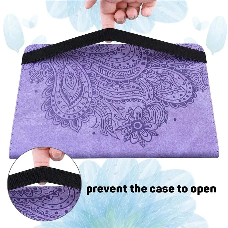 For Honor Pad X8a Case Peacock Flower Pattern Card Holder Leather Tablet Cover