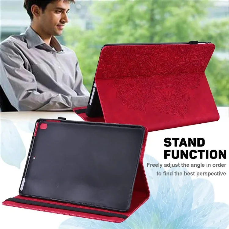 For Honor Pad X8a Case Peacock Flower Pattern Card Holder Leather Tablet Cover