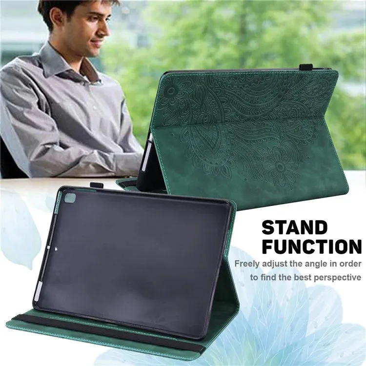 For Honor Pad X8a Case Peacock Flower Pattern Card Holder Leather Tablet Cover