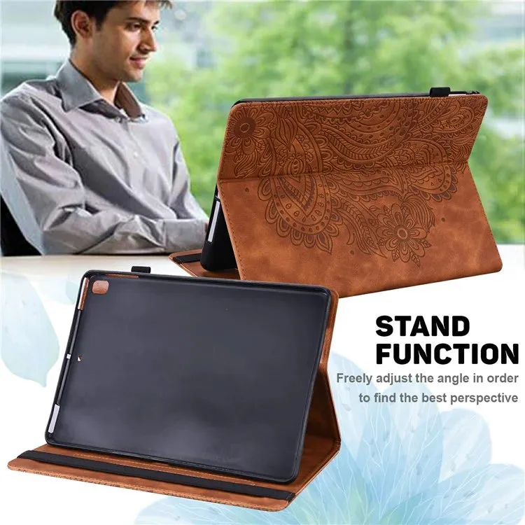 For Honor Pad X8a Case Peacock Flower Pattern Card Holder Leather Tablet Cover