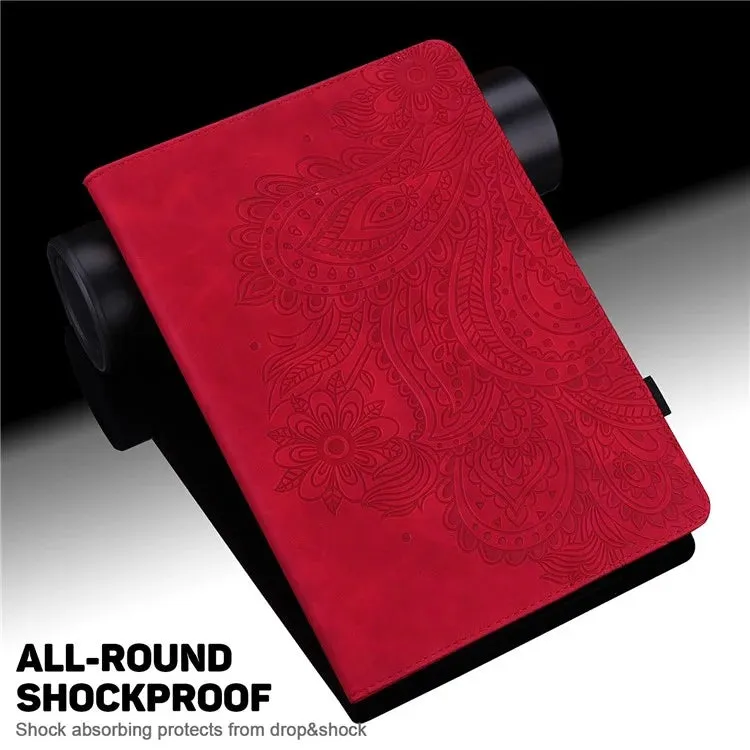 For Honor Pad X8a Case Peacock Flower Pattern Card Holder Leather Tablet Cover