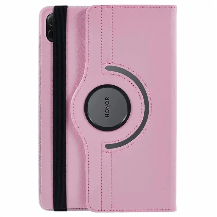 For Honor Pad X8a / Pad X9 Case Rotating Stand PU Leather PC Tablet Cover with Elastic Band