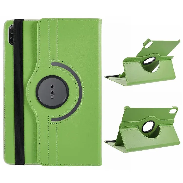 For Honor Pad X8a / Pad X9 Case Rotating Stand PU Leather PC Tablet Cover with Elastic Band