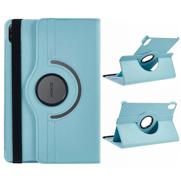 For Honor Pad X8a / Pad X9 Case Rotating Stand PU Leather PC Tablet Cover with Elastic Band