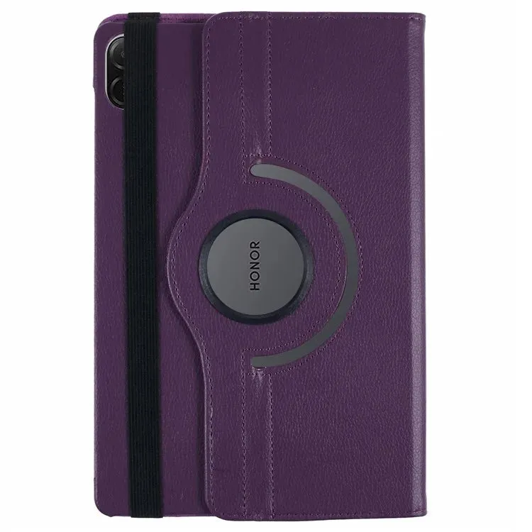 For Honor Pad X8a / Pad X9 Case Rotating Stand PU Leather PC Tablet Cover with Elastic Band