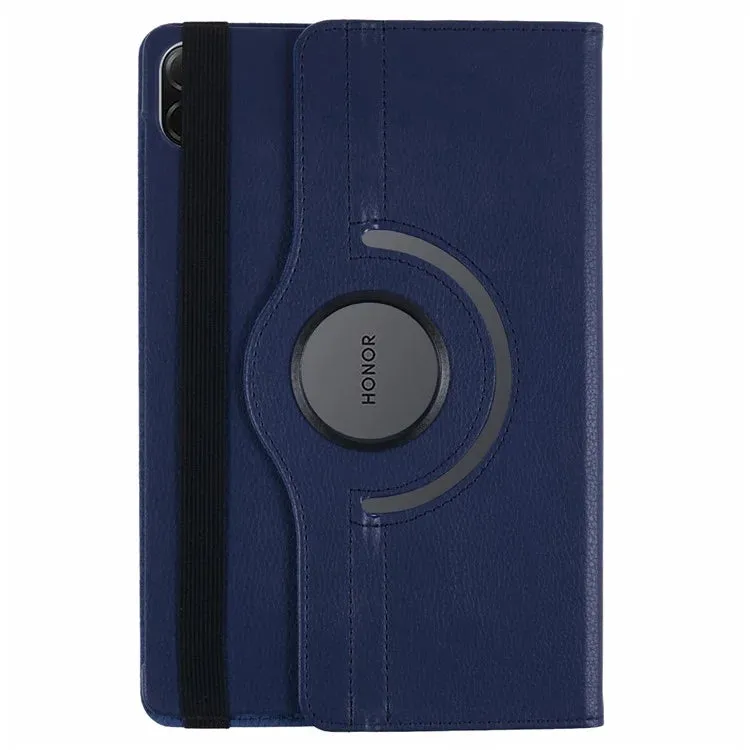 For Honor Pad X8a / Pad X9 Case Rotating Stand PU Leather PC Tablet Cover with Elastic Band