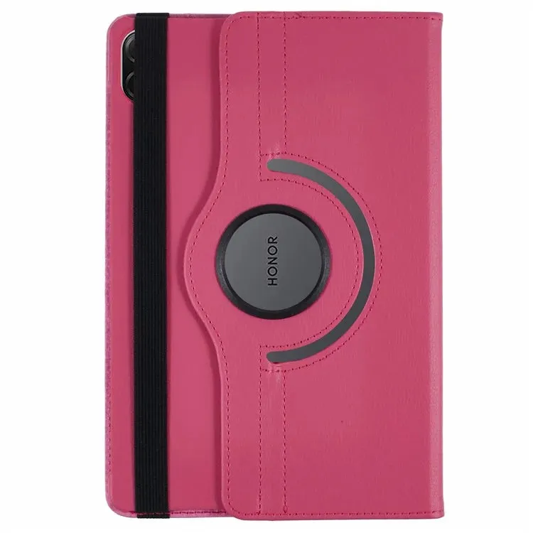 For Honor Pad X8a / Pad X9 Case Rotating Stand PU Leather PC Tablet Cover with Elastic Band