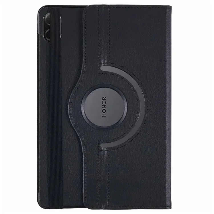 For Honor Pad X8a / Pad X9 Case Rotating Stand PU Leather PC Tablet Cover with Elastic Band