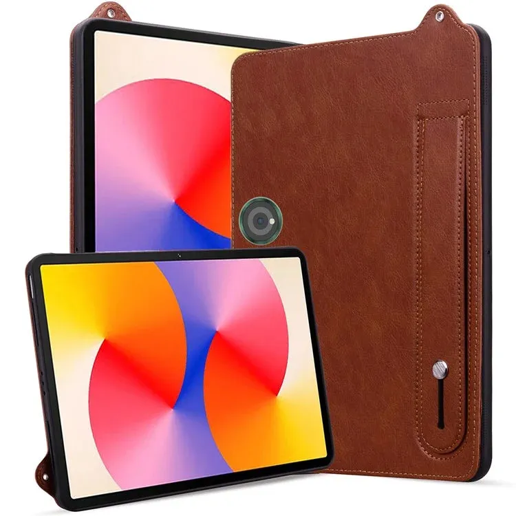 For OnePlus Pad / Oppo Pad 2 Tablet Case Hand Strap Kickstand Leather Cover