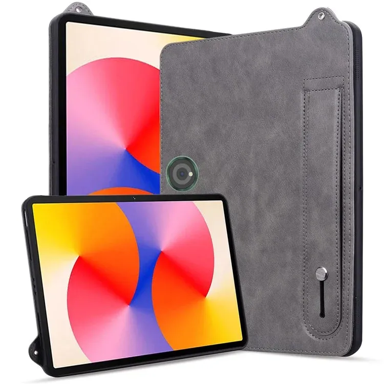 For OnePlus Pad / Oppo Pad 2 Tablet Case Hand Strap Kickstand Leather Cover